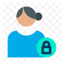 Secure User Secure Profile Female Profile Icon