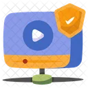 Secure Video Video Security Video Protection Icon