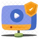 Secure Video Video Security Video Protection アイコン