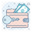 Secure Wallet Secure Billfold Money Protection Icon