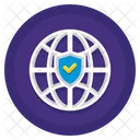 Secure Web Global Network Icon