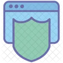 Web Page Security Shield Secure Icon