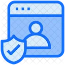 Secure Web User  Icon