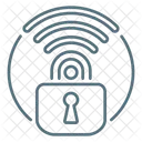 Secure Wireless Lock Wi Fi Icon