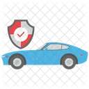 Secured Car Protected Car Vehicle Security Icon