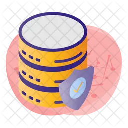 Secured database Icon - Download in Isometric Style