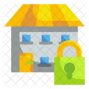 Secured House Secured Home Protection Icon