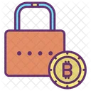 Verrouiller Bitcoin Bitcoin Securise Bitcoin Protege Icon