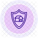 Icone De Ligne De Securite A Domicile Icon