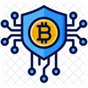 Security Shield Bitcoin Icon