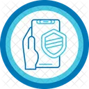 Security Hand Holding Phone Safety Icon