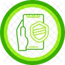 Security Hand Holding Phone Safety Icon