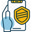 Security Hand Holding Phone Safety Icon