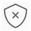 Security Unprotected Shield Icon