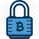 Lock Bitcoin Security Icon
