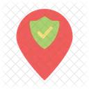Security Shield Pin Icon