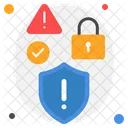 Security Alert System Vulnerability Threat Detection Icon