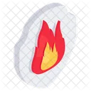 Security Burning Shield Fire Shield Burning Icon