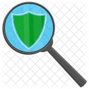 Security Check Scanning Device Magnifying Glass Icon