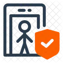 Security Check Building Blueprint Icon