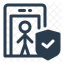 Security Check Building Blueprint Icon