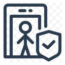 Security Check Building Blueprint Icon