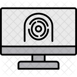 Security Computer Faceprint  Icon