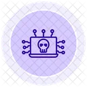 Security Cyber Attack Color Circle Icon Icon