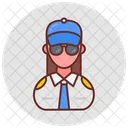 Security guard female  Icon