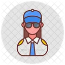 Security guard female  Icon