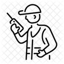 Security Guard Observer Worker Icon