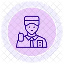 Security Guard Color Circle Icon Icon