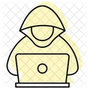 Security Hacker Color Shadow Thinline Icon Icon