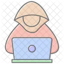 Security Hacker Lineal Color Icon Icon