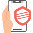 Security Hand Holding Phone Safety Icon