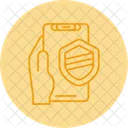 Security Hand Holding Phone Safety Icon