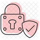 Security Lock Color Shadow Thinline Icon Icon
