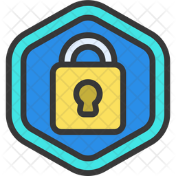 Security Lock Icon - Download in Colored Outline Style