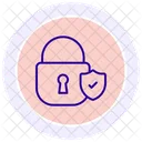 Security Lock Color Circle Icon Icon