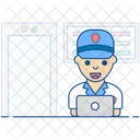 Security Man Watchkeeper Security Guard Icon