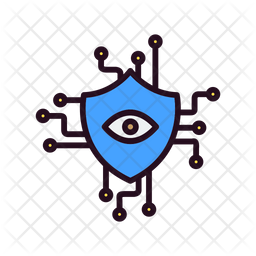 Security Monitoring Icon - Download in Colored Outline Style
