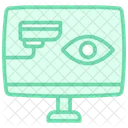 Security Monitoring Duotone Line Icon Icon