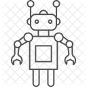 Security Robot Thinline Icon Icon