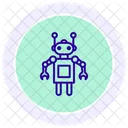 Security Robot Color Circle Icon Icon