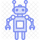 Security Robot Duotone Line Icon Icon