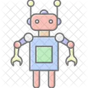 Security Robot Lineal Color Icon Icon