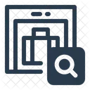 Security Scanner Building Blueprint Icon