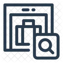 Security Scanner Building Blueprint Icon