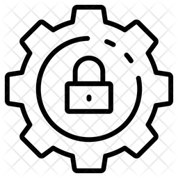 Security Setting Icon - Download in Line Style