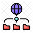Cyber Space Server Globe Icon